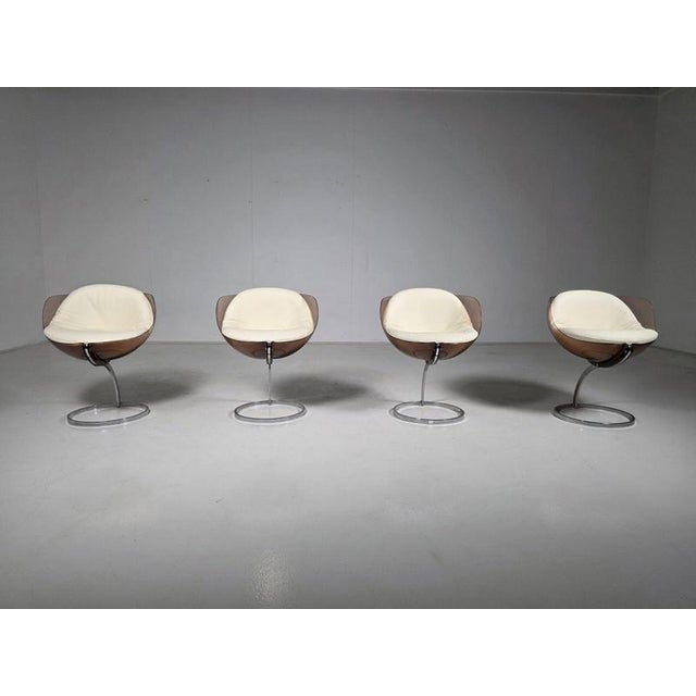 Boris Tabacoff Sphere Dining Chairs by Boris Tabacoff for MMM, France, 1970s, Set of 4 For Sale - Image 4 of 8