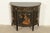 An exceptional Hollywood Regency or French Regency Louis XVI Chinoiserie style demilune bar cabinet or console table By...