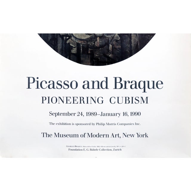 American 1989-90 American Exhibition Poster - Picasso and Braque : Pioneering Cubism, Museum of Modern Art For Sale - Image 3 of 4