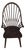 Vintage Solid Wood Windsor Bow Back Armchair in Dark Oak Finish For Sale