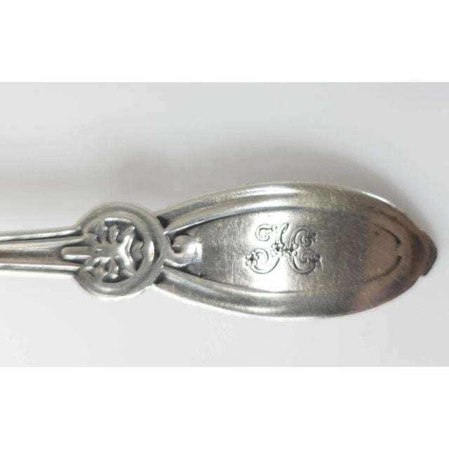 Silver 19th Century Set of 4 American Sterling Silver Union Pattern Spoons by Wendt & Co. For Ball Black & Co. For Sale - Image 8 of 10