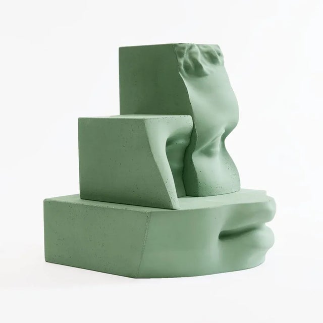 Sculpture Materials Hermes Green Concrete Sculpture For Sale - Image 7 of 9
