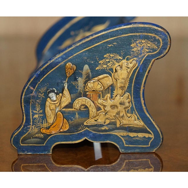 Small Chinese Chinoiserie Bookshelf, 1920s For Sale - Image 6 of 9