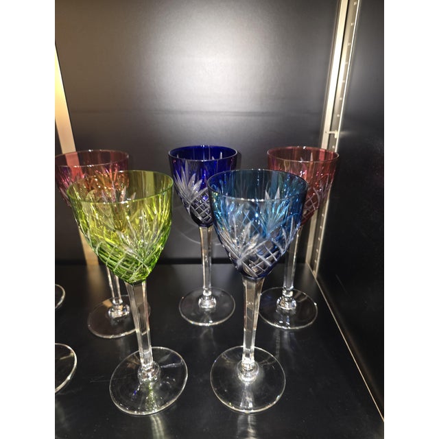 1970s Saint-Louis Chantilly Pattern Glasses from Saint Louis, 1970s, Set of 12 For Sale - Image 5 of 15