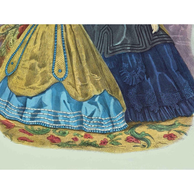 Early 20th Century Victorian Fashion Plates French Periodicals Prints - Set of 4 For Sale - Image 10 of 16