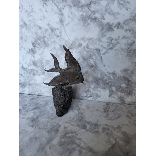 Mid-Century Modern 1960s Bronze Fish Sculpture For Sale - Image 4 of 12