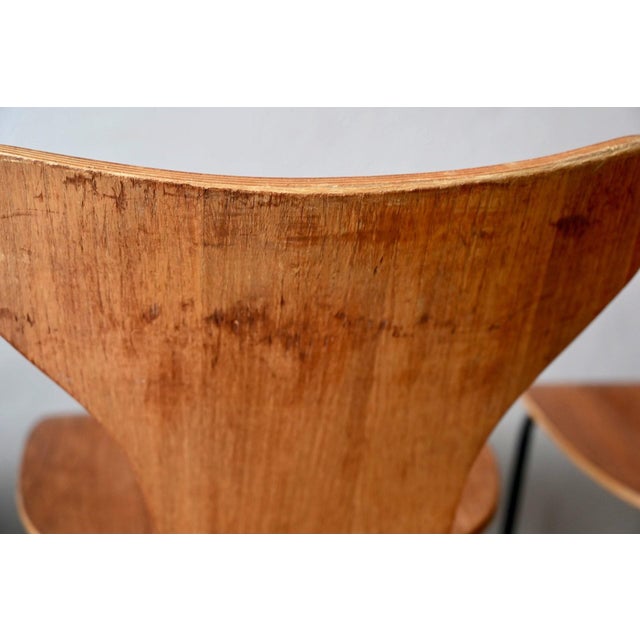 Mid-Century Scandinavian Tubular Plywood Stackable Chairs, 1950s, Set of 4 For Sale - Image 18 of 18