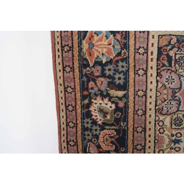 1970s Vintage Persian Handmade Wool 7x10 Orange Area Rug For Sale - Image 4 of 11