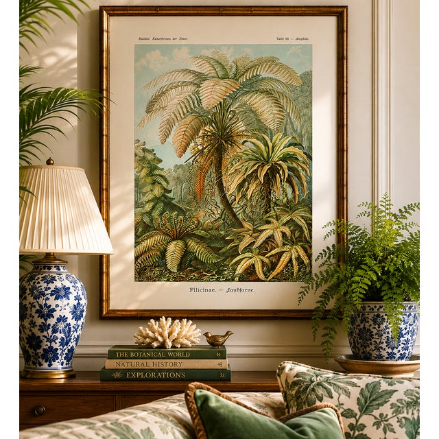 Not Yet Made - Made To Order Botanical Art Print Reproduction, Vintage Fern and Palm Tree Illustration, 24" X 36" For Sale - Image 5 of 10