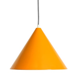 Vintage Model Billiard Pendant Lamp in Orange Metal by Louis Poulsen, 1970s For Sale