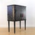 Beautiful and unique bar cabinet crafted in Sweden in 1940s. Later renovated and blackened and covered with a vintage...