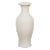 Vintage White Curved Body & Flared Neck Vase For Sale