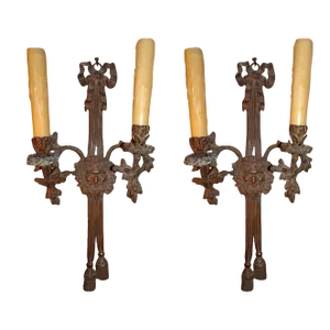 19th Century Bronze Italian Sconces, Pair
