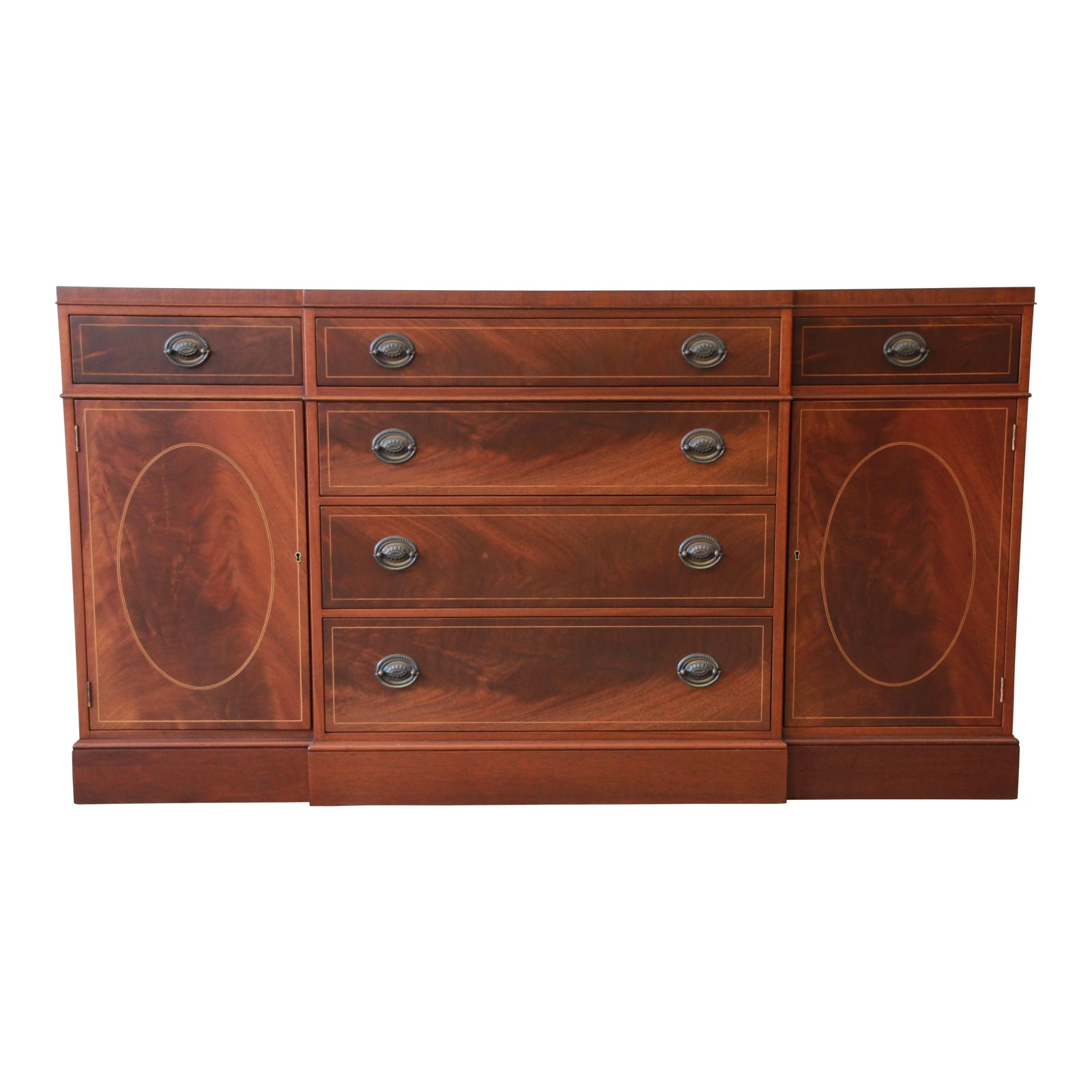 Baker Furniture Inlaid Mahogany Sideboard Buffet Chairish