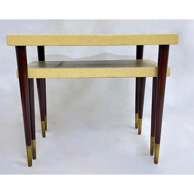 Early 20th Century Set of Two Paul Frankl Cork Nesting Tables For Sale - Image 5 of 12
