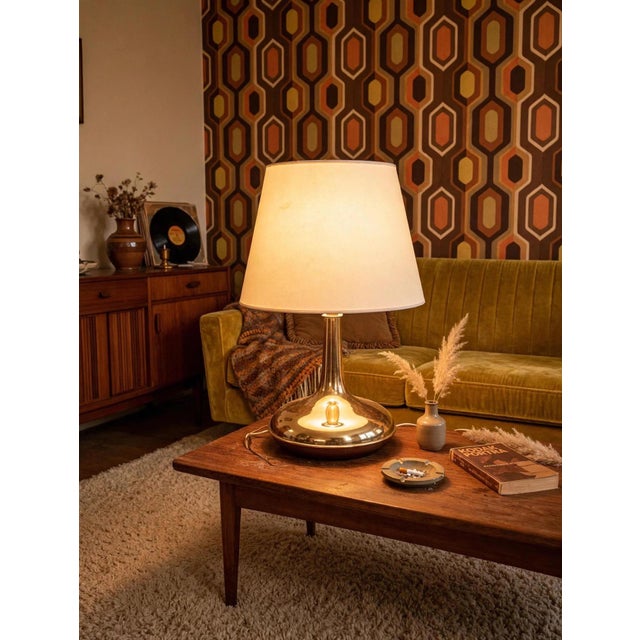 Swedish Brass Table Lamp, 1970s For Sale - Image 3 of 5
