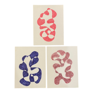 Set of Three William Glen Davis Atomic Style Drawings