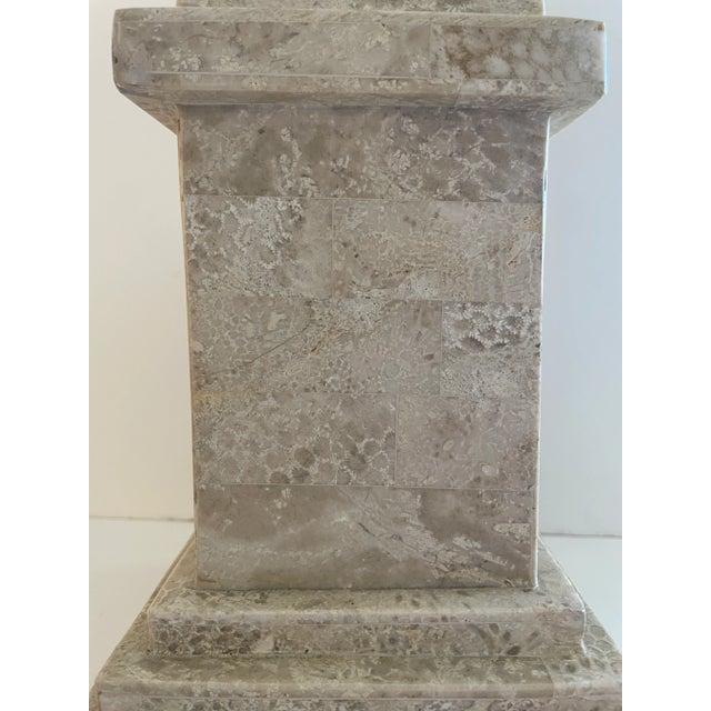 1980s Large 1980s Fossilized Stone Obelisk For Sale - Image 5 of 9