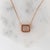 Metal Natural Morganite & Diamond Halo Pendant Necklace: Solid 14k Gold With Chain For Sale - Image 7 of 8