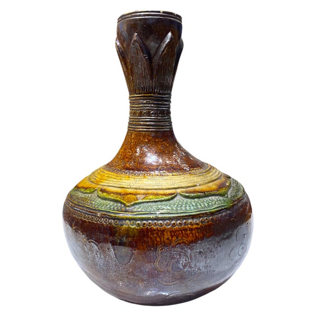 Antique Chinese Vase Sancai-Glazed Vase, Liao Dynasty (907-1125) Asian Pottery For Sale In San Francisco - Image 6 of 15