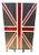 Mid-Century 3-Bay Industrial Steel Lockers, Hand-Painted British Union Flag Motif For Sale