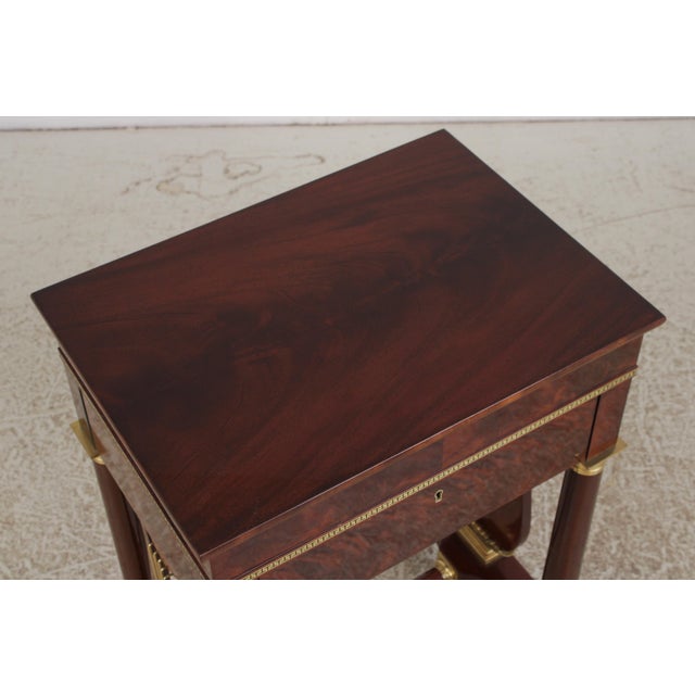 Pair of Kindel Masterworks Winterthur Empire Mahogany Nightstands For Sale In Philadelphia - Image 6 of 18