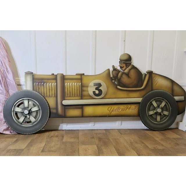 Goldenrod Wooden Trade Sign, 1950s For Sale - Image 8 of 10