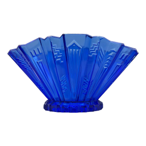 L. E. Smith Dark Blue Console Dish