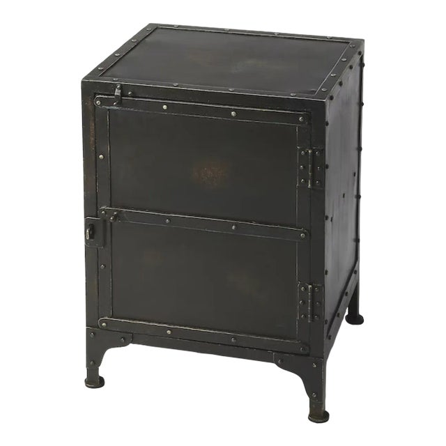 Owen Industrial End Table, Black Chairish