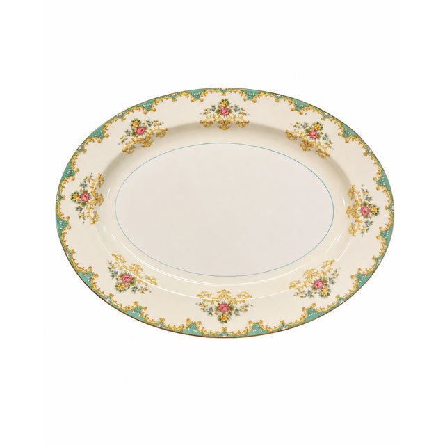 Ceramic Vintage Noritake Tiffany Pattern Porcelain Serving Platter For Sale - Image 7 of 7