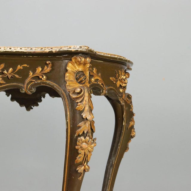 Italian Baroque Carved Wood Table For Sale - Image 4 of 11