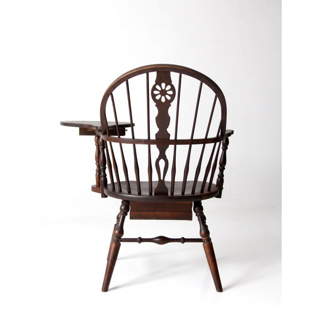 Antique Windsor Writing Armchair With Desk and Drawers For Sale - Image 18 of 18