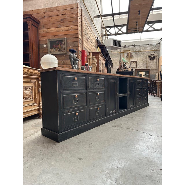 Vintage Handcrafted Wood Sideboard For Sale - Image 11 of 11