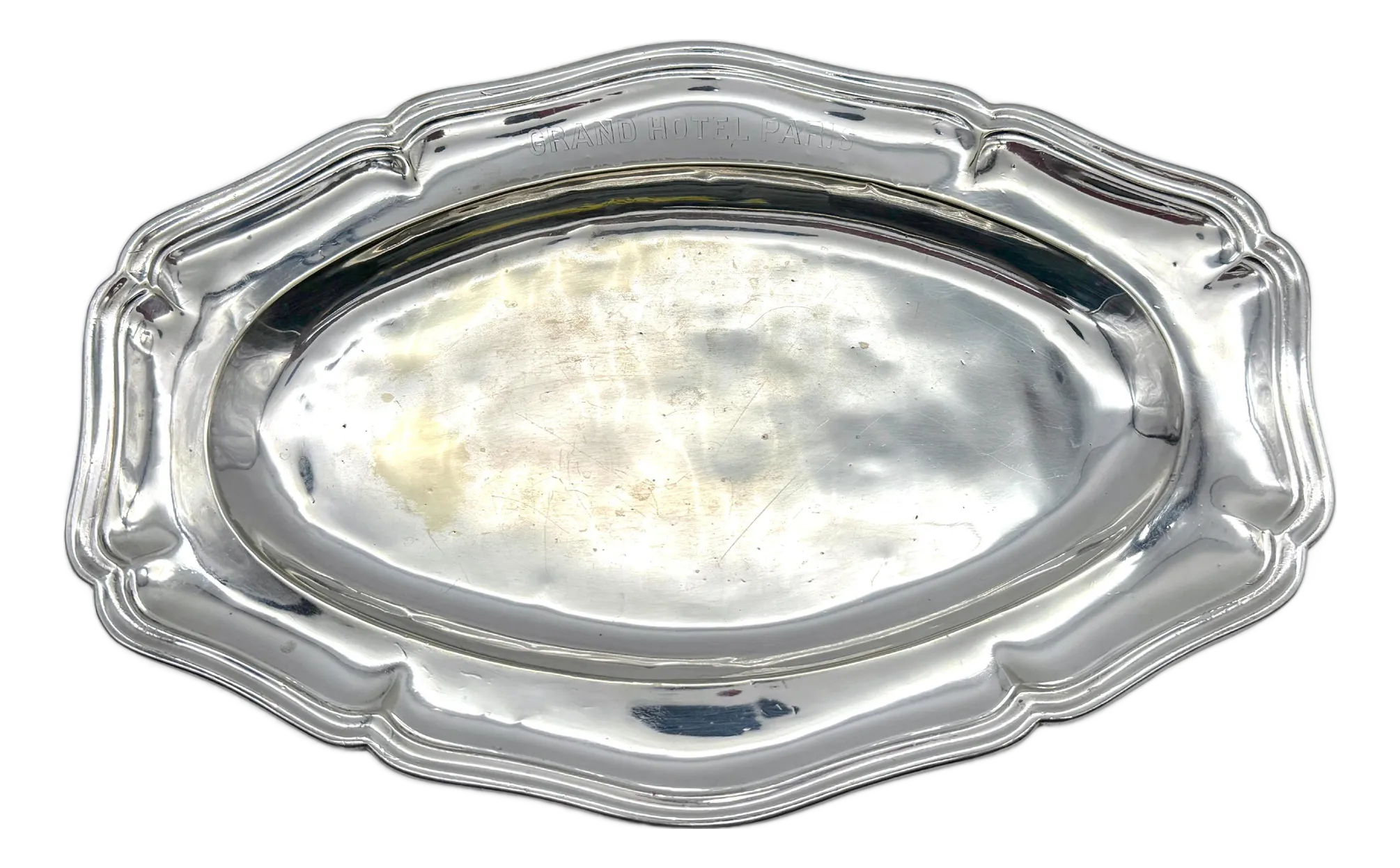 PLAT OVALE CREUX CHRISTOFLE TRÈS BEL ETAT METAL ARGENTE 31x 23 CM EUR 300,00 - FR