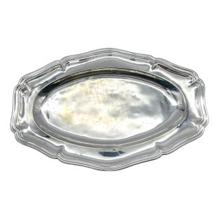 Christofle 'Grand Hotel Paris' Silver-Plated Oval Tray, circa 1920s For Sale