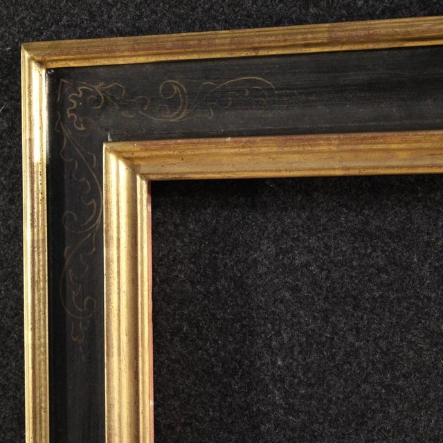 20th Century Tuscan Lacquered, Gilded and Painted Frame, 1960s For Sale - Image 11 of 13