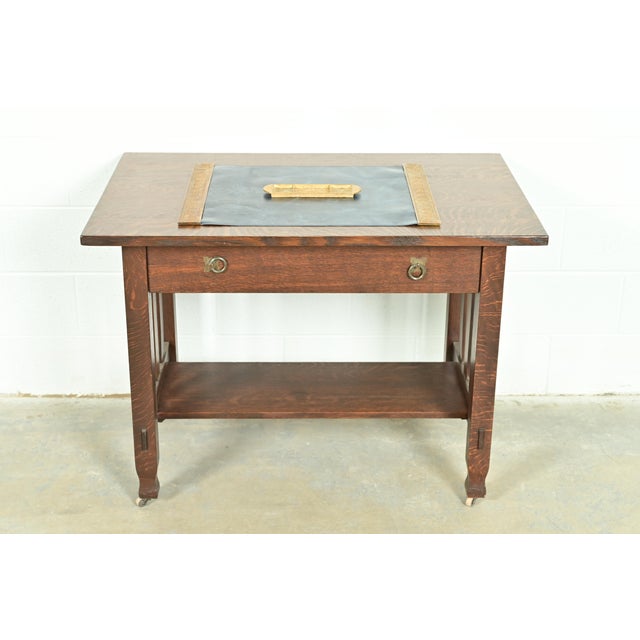 Tiffany Studios New York Adam Pattern Bronze Doré Pen Tray For Sale - Image 11 of 12