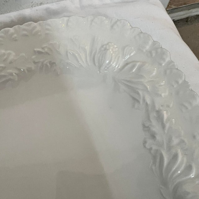 Farmhouse Italian Large White Serving / Turkey Platter For Sale - Image 3 of 5