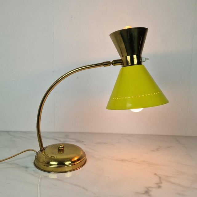 Mid-Century Brass Table Lamp attributed to Hala Zeist, Netherlands, 1950s For Sale - Image 11 of 14