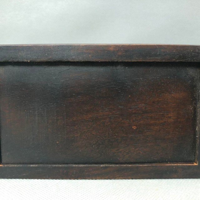 Vintage Rosewood Puzzle Box With Turquoise Inlay & Hidden Lock Mechanism For Sale In Los Angeles - Image 6 of 10