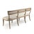 French Country Carvell Cane Back Bench - Natural Linen / Oak Frame For Sale - Image 3 of 4