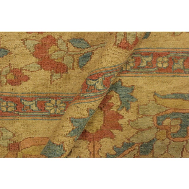 Textile Rustic Soumak Beige/Rust Wool Rug - 7'7'' X 9'10'' For Sale - Image 7 of 10