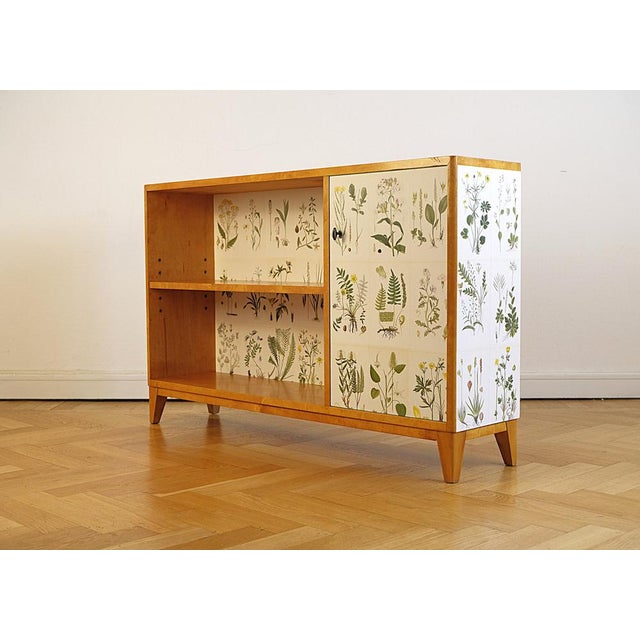 Swedish Modern Nordens Flora Bookcase by C.A.M. Lindman, Sweden, 1940s For Sale - Image 4 of 12
