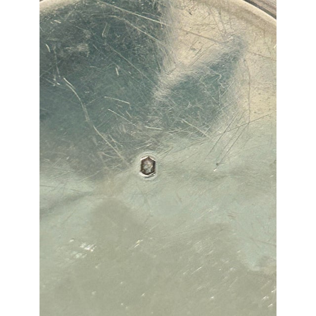 Antique French .950 Sterling Silver Chocolate Cup & Trembleuse Saucer, Minerva Hallmarks, Louis XVI Style For Sale - Image 11 of 12