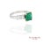 Emerald and Diamond Gold Ring Metal Type: 18k Gold, White Gold Total Item Weight: 5.0 Grams Ring Size: 7 (Resizable)...