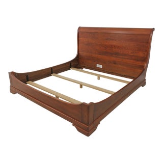 Stickley King Size Cherry Sleigh Bed For Sale