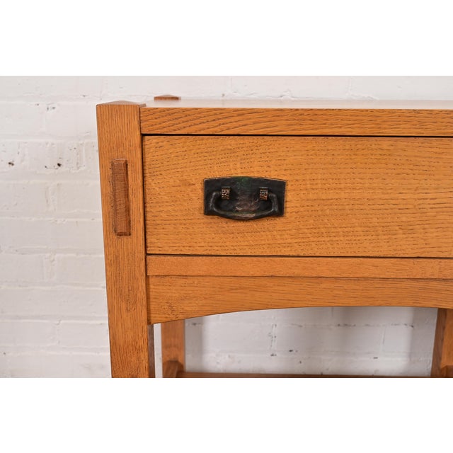Stickley Mission Oak Arts & Crafts Nightstands or Side Tables, Pair For Sale - Image 10 of 15
