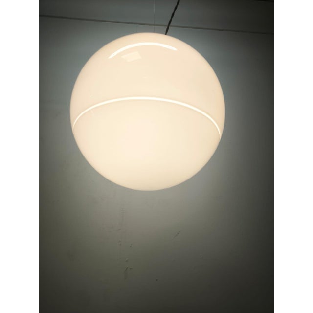 Leucos Suspension with Brass Frame by Roberto Pamio, 1980s, in Very Good conditions. Designed 1980 to 1989 I have official...