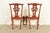 Baker Furniture Style Georgian Carved Mahogany Side Chairs or Dining Chairs, Pair For Sale - Image 12 of 13