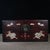 A beautifully crafted Chinese rectangular box, likely made of Zitan wood. The box features a hinged lid with brass...